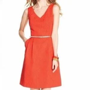 NWT Ellen Tracy Orange Open Back Mini Dress Size 8